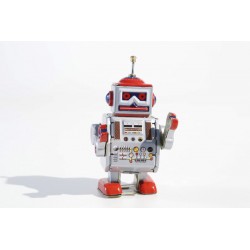Leader Roboter, 10cm, silber/rot