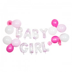 Deko-Set Ballon-Girlande Baby Girl