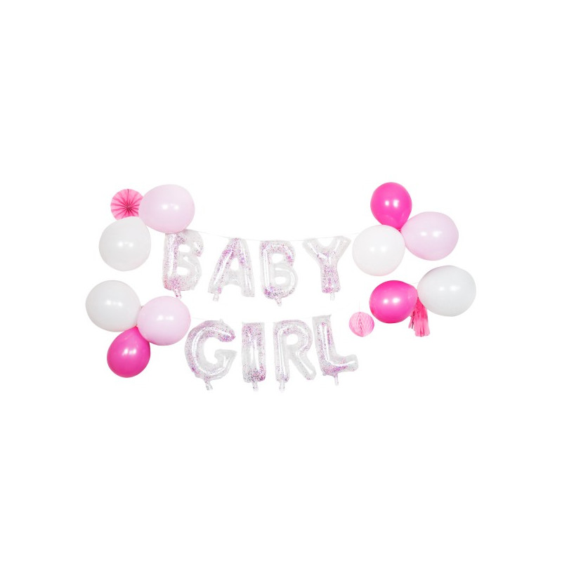 Deko-Set Ballon-Girlande Baby Girl