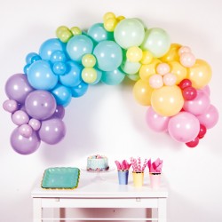 DIY Girlande Regenbogen Pastel 78 Ballons 4 m