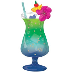 Tropical Blue Hawaiian Drink Folienballon