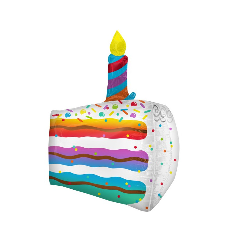 Happy Birthday Torte mit Kerze Folienballon