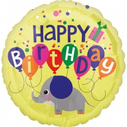 Happy Birthday Elefant  Folienballon