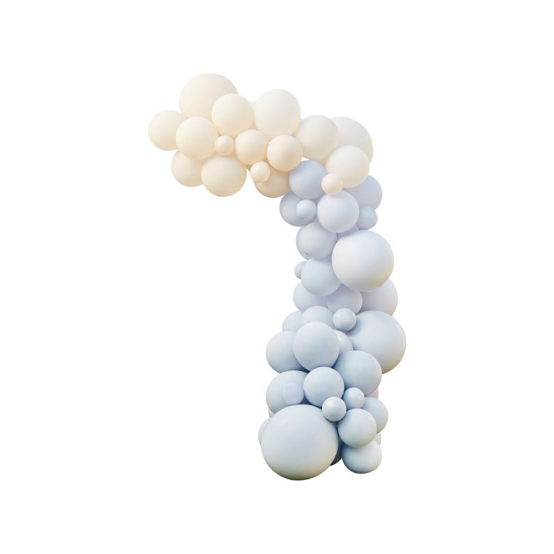 Balloon Arch Blue, Cream & White