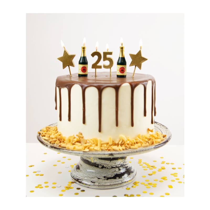 Party Kuchen Kerze 25 Jahre