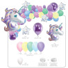 Ballongirlande Einhorn 50 Ballons &n Zubehör