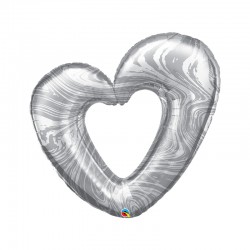 Herz Marmor Jumbo Folien-Ballon