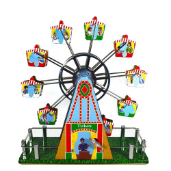 Riesenrad mit Gondeln und Musik "An der schönen blauen Donau"  Blech-Spielware