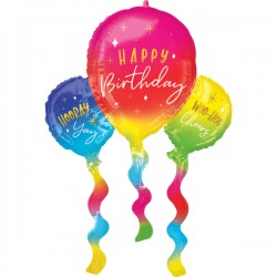 Birthday Fun Balloons Folienballon  66 cm x 91 cm